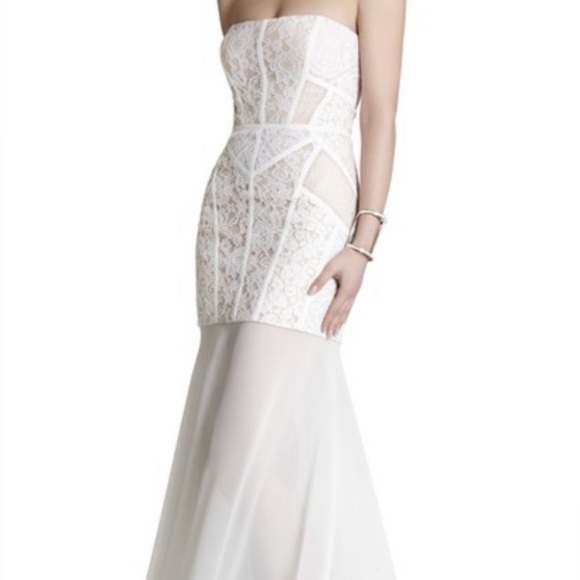 BCBG formal white gown - Picture 2 of 8